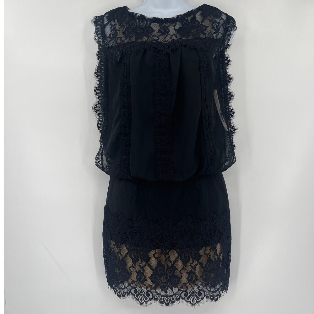 Y2K Jessica McClintock Lace Overlay Dress Sz 8 Gothic Coquette Whimsigoth Hoco